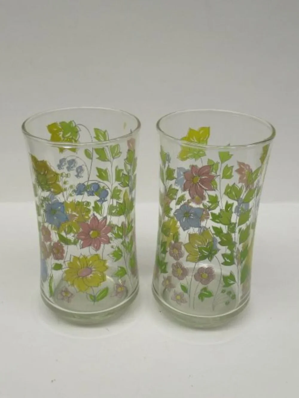 2 - Corning Ware Corelle MEADOW 5 1/4 Inch 10 Ounce All Over Pattern Tumblers